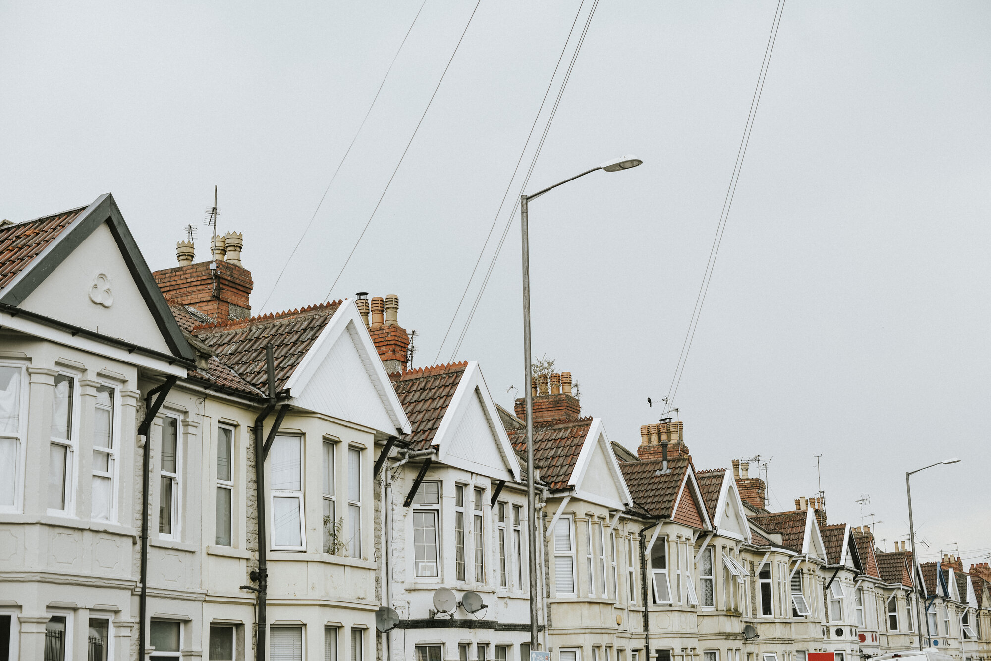 row houses suburban area
